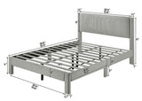 LUCIA QUEEN PLATFORM BED LIGHT GREY