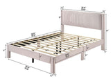LUCIA QUEEN PLATFORM BED PINK