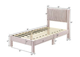 LUCIA TWIN PLATFORM BED PINK