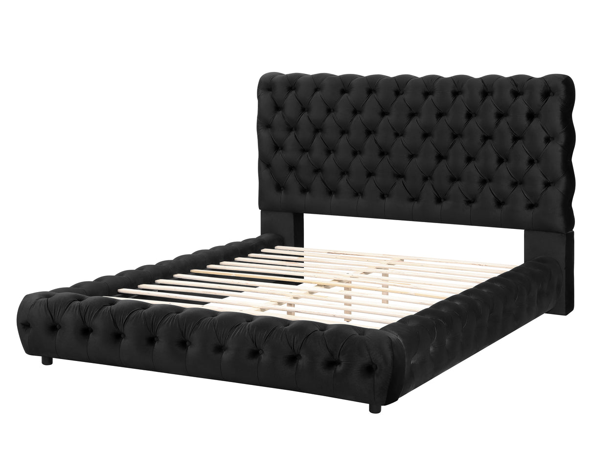 Flory Black King Bed