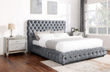 Flory Grey King Bed