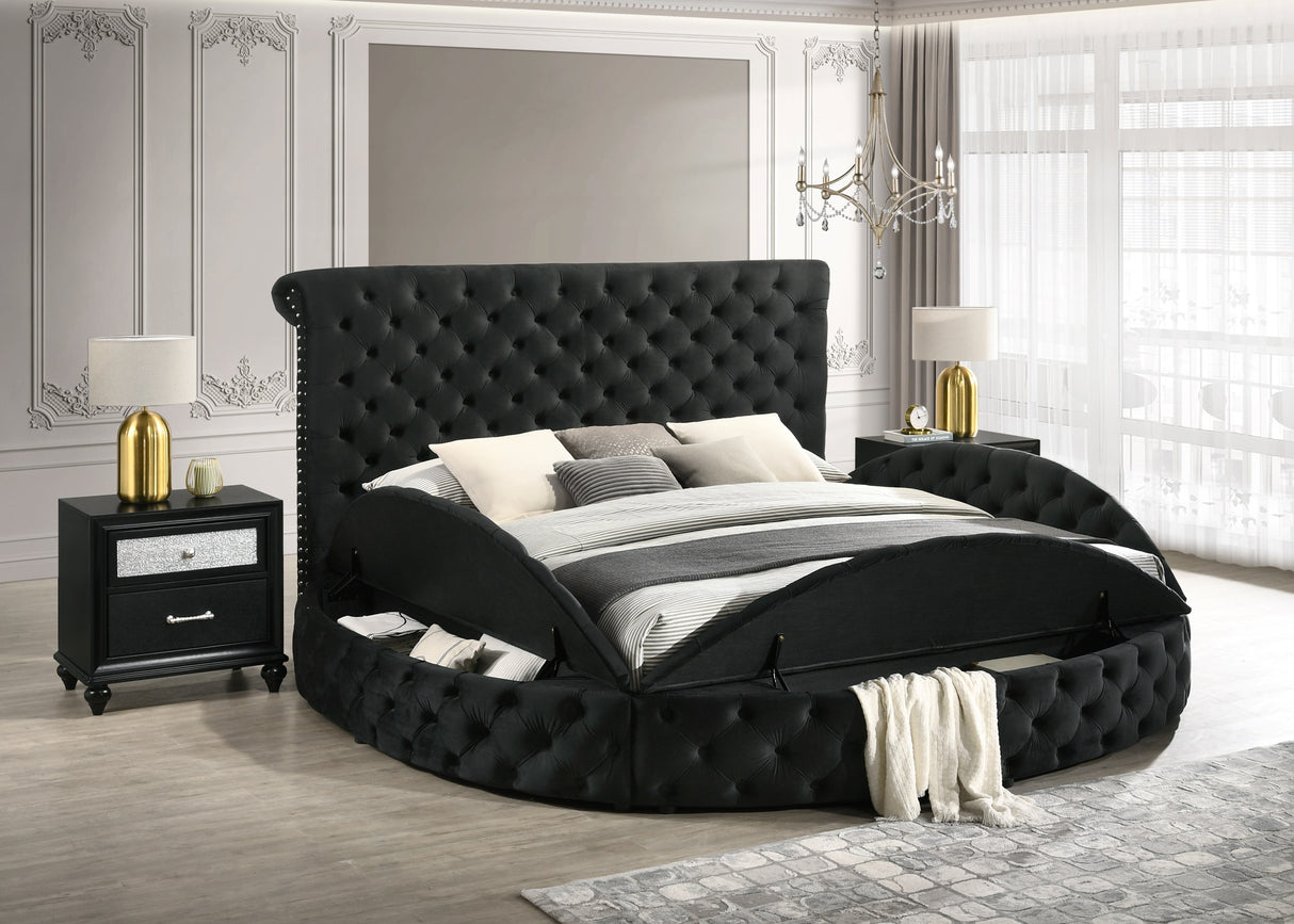 Brigitte Black Queen Storage Bed