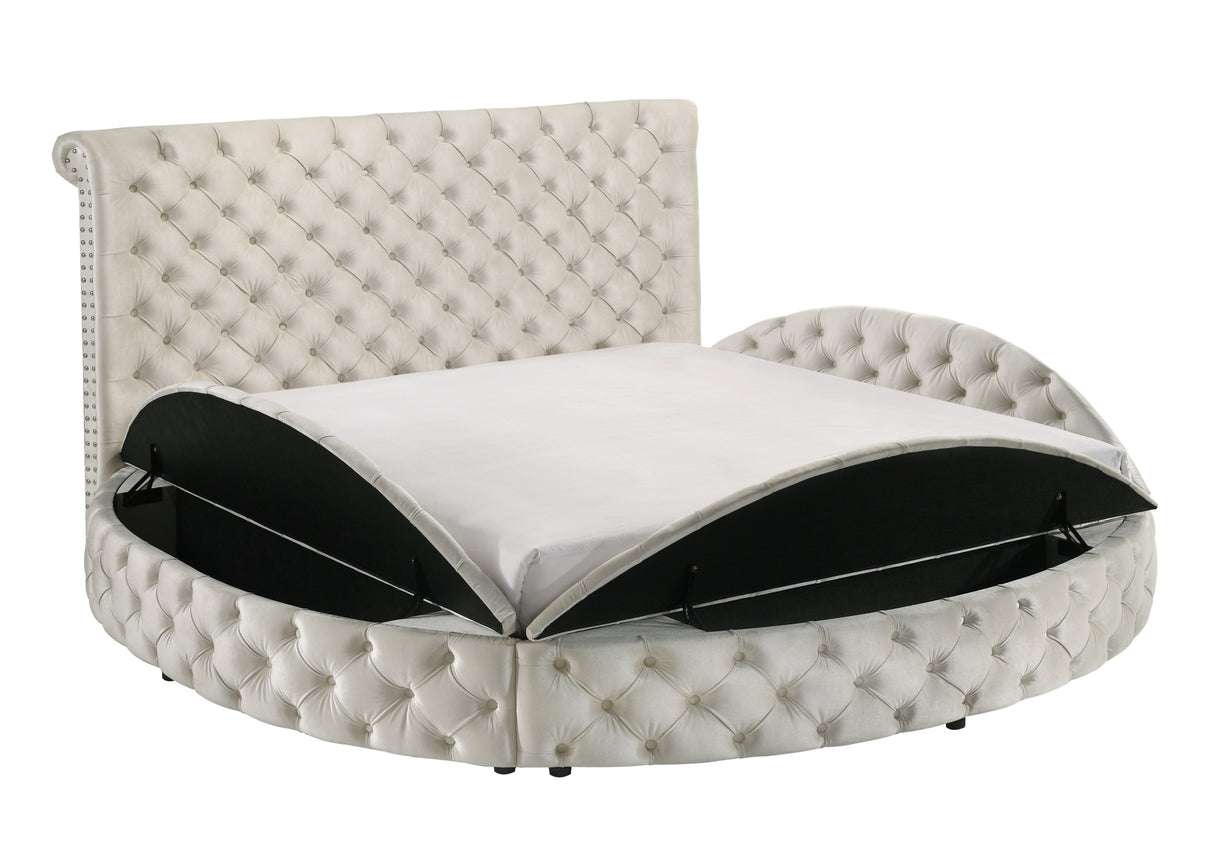 Brigitte Cream Queen Storage Bed