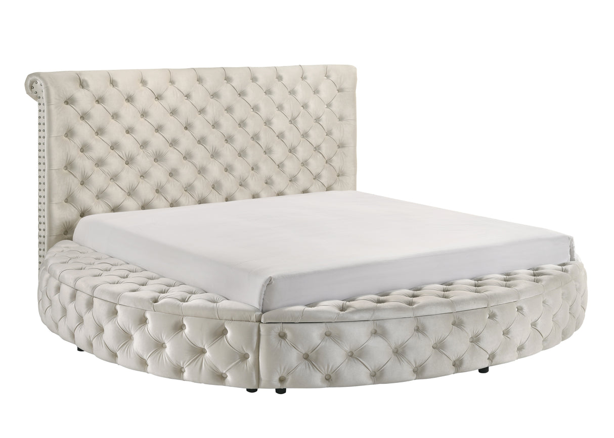 Brigitte Cream Queen Storage Bed