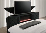 Voltare Black King Storage Bed