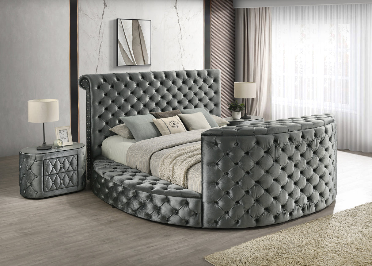 Voltare Grey King Storage Bed