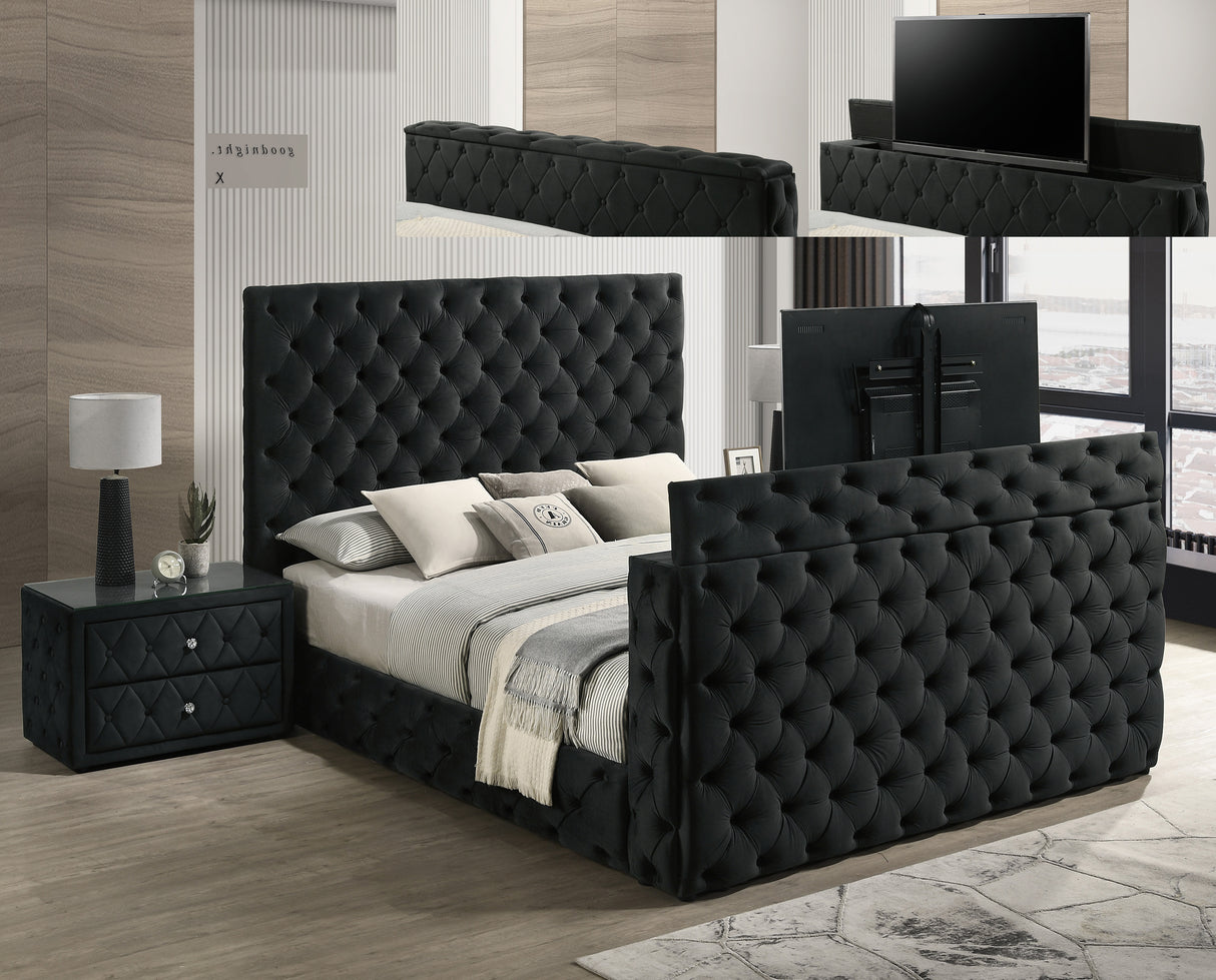 Josephine Black King Bed