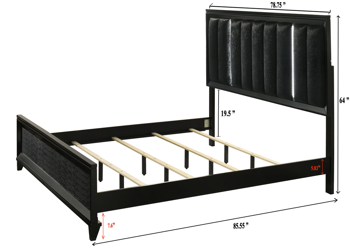 Cressida Bedroom Group Black King bed