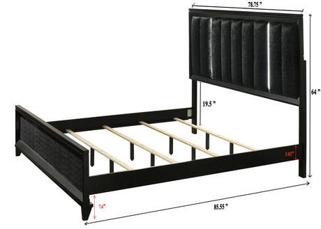 Cressida Bedroom Group Black King bed