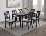 Eloise 7-Piece Dinette Set Light Grey