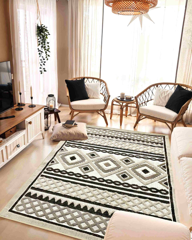 Tribal Area Rug 5512 Grey