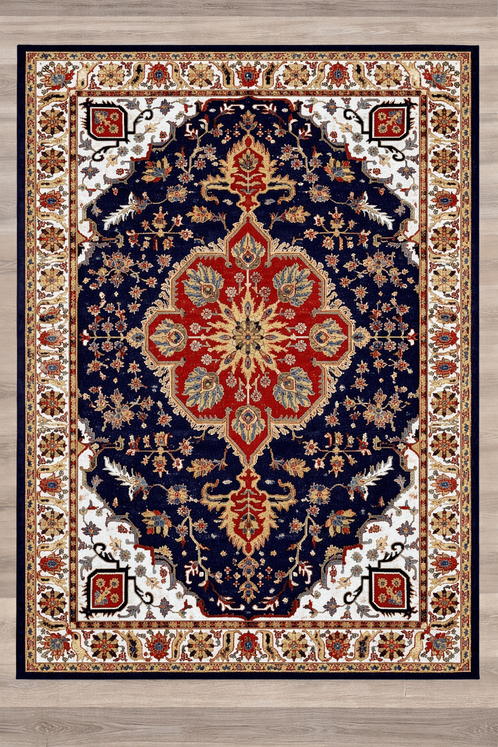 Bursa Area Rug 55335 Navy