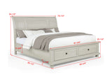 Claribelle Bedroom Group White King bed