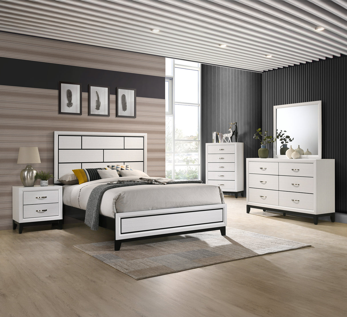 Akerson Chalk Bedroom Set