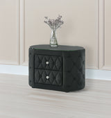 Voltare Fireplace/Tv Lift Bed Black nightstand