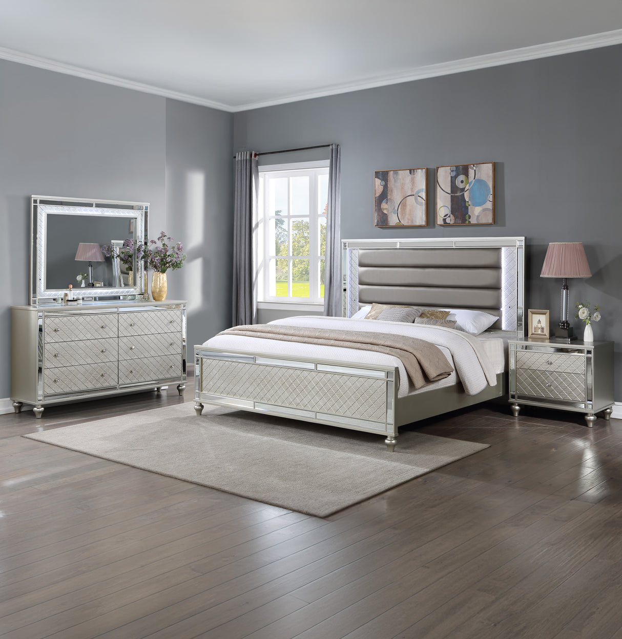 Cristian Bedroom Group Champagne set