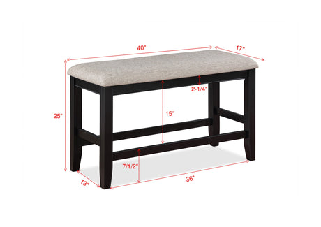 Fulton Ct Dining Bench - Light Grey