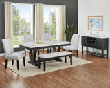 Vance Faux Table/Side Chairs,Bench