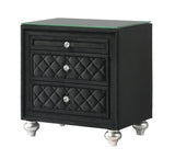 Cameo Panel Bedroom Group - Black nightstand