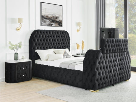 Natalia Bed W/Fireplace,Tv Lift Bk
