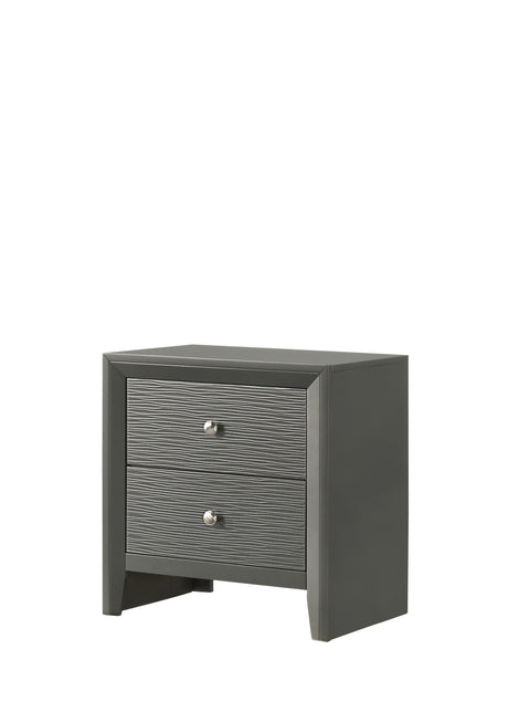 Denker Gunmetal Bedroom Group nightstand