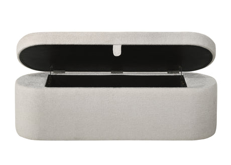 Philipa Storage Bench-Oatmeal Tweed