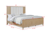 Kara Bedroom Set - Cerused Natural