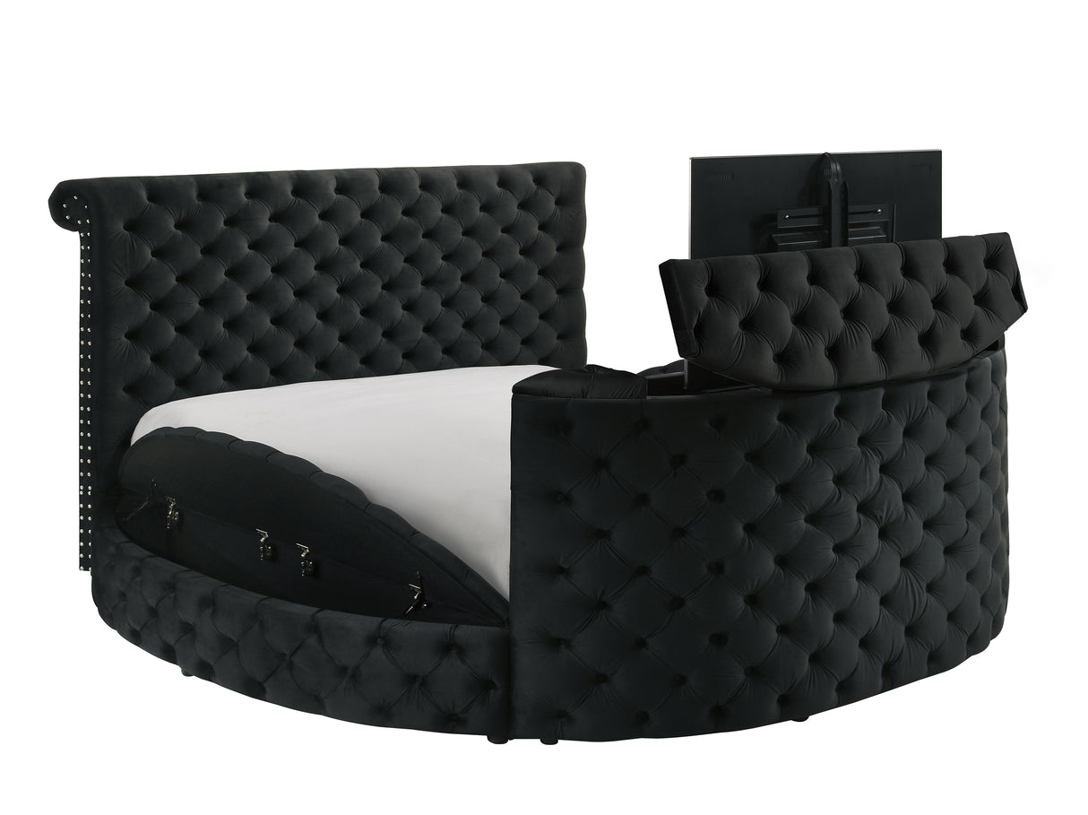 Voltare Fireplace/Tv Lift Bed Black