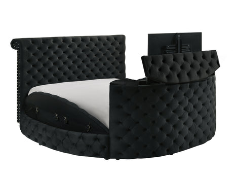 Voltare Fireplace/Tv Lift Bed Black