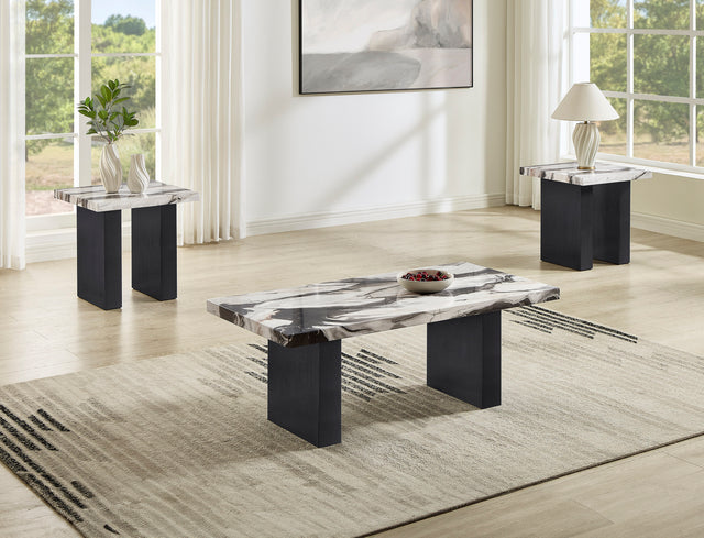 Vega 3-Piece Faux Marble Cocktail Set