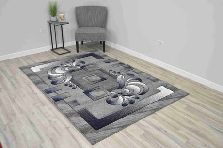 Premium Area Rug 6008 Navy
