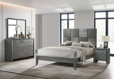 Denker Gunmetal Bedroom Group set