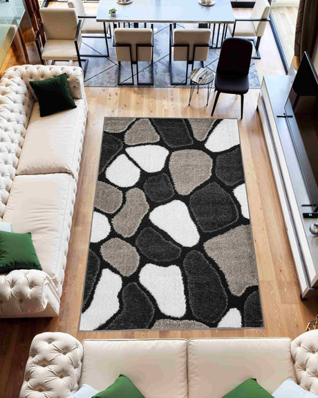 5d Shaggy Area Rug 6411 Grey