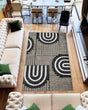5d Shaggy Area Rug 6412 Grey