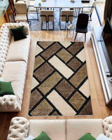 5d Shaggy Area Rug 6419 Beige