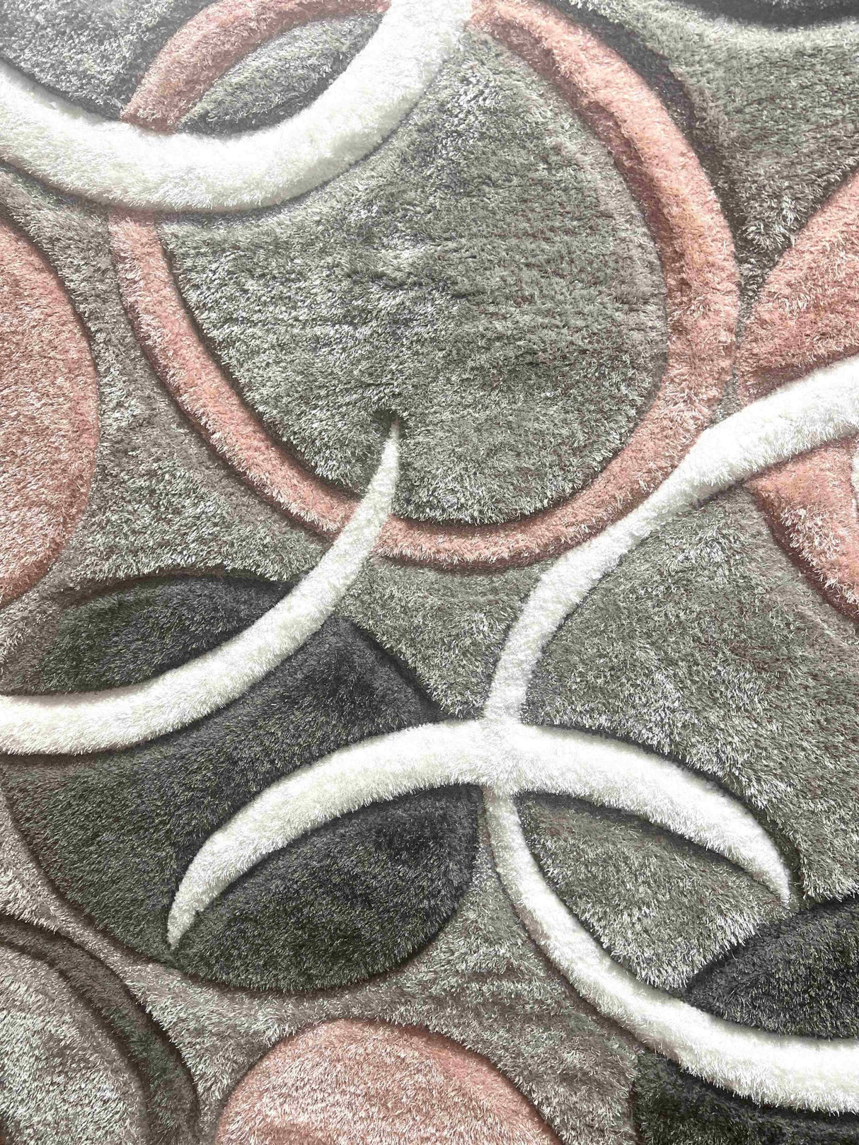 4d Shaggy Area Rug 6482 Pink