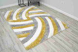 4d Shaggy Area Rug 6483 Yellow