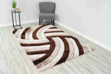 4d Shaggy Area Rug 6483 Brown
