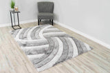 4d Shaggy Area Rug 6483 Grey