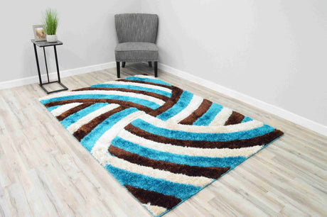 4d Shaggy Area Rug 6483 Mocha