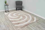 4d Shaggy Area Rug 6484 Beige