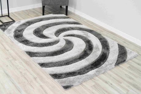 4d Shaggy Area Rug 6484 Grey