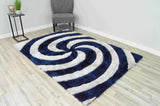 4d Shaggy Area Rug 6484 Navy