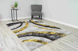 4d Shaggy Area Rug 6485 Yellow