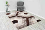 4d Shaggy Area Rug 6485 Brown