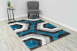 4d Shaggy Area Rug 6485 Turquoise