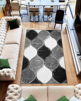 4d Shaggy Area Rug 6488 Grey