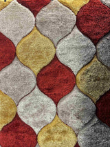 4d Shaggy Area Rug 6488 Burgundy