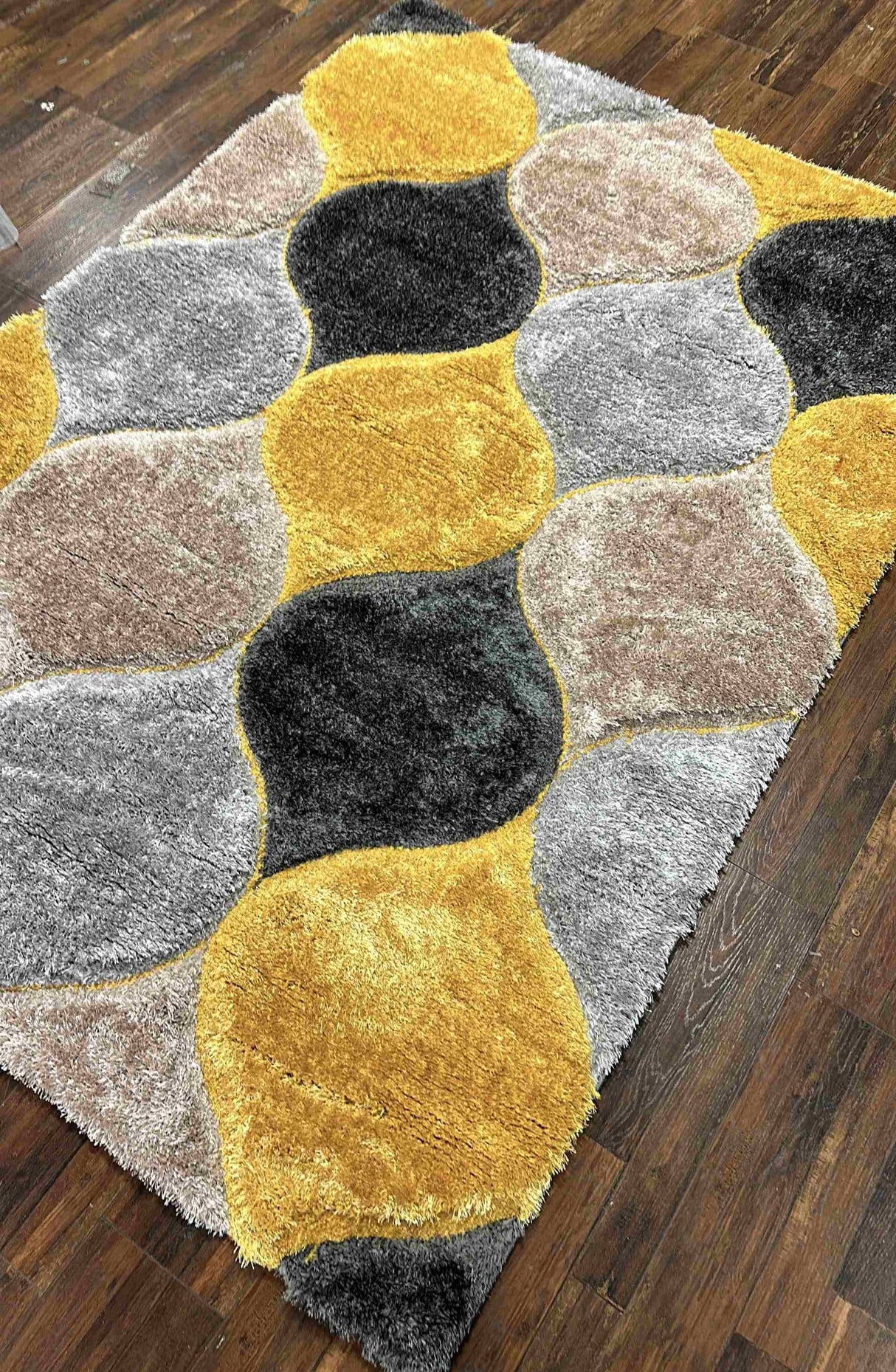4d Shaggy Area Rug 6488 Gold