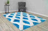 4d Shaggy Area Rug 6490 Turquoise